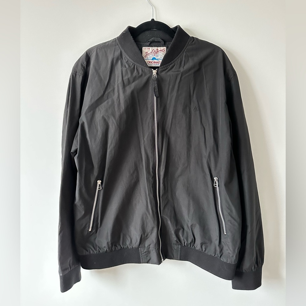 jack & jones black bomber jacket
